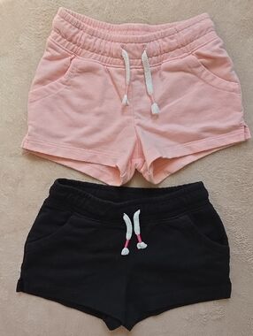 Cat & Jack Pink and Black Pull-On Shorts 3T